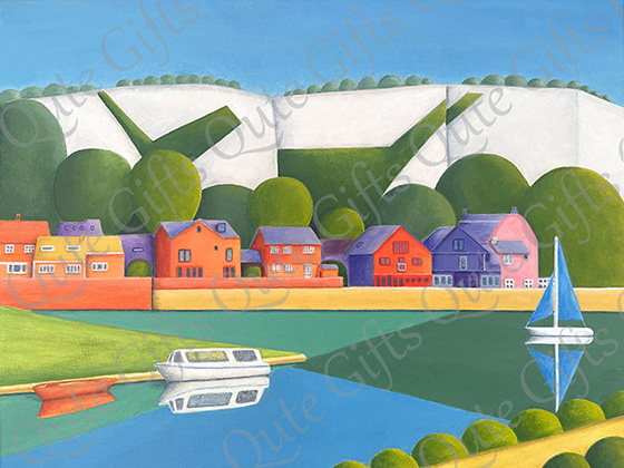 Chalk Cliffs Art Print